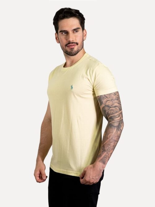 Camisa Hombre Amarilla Cuello Redondo - Golden Wear Colombia
