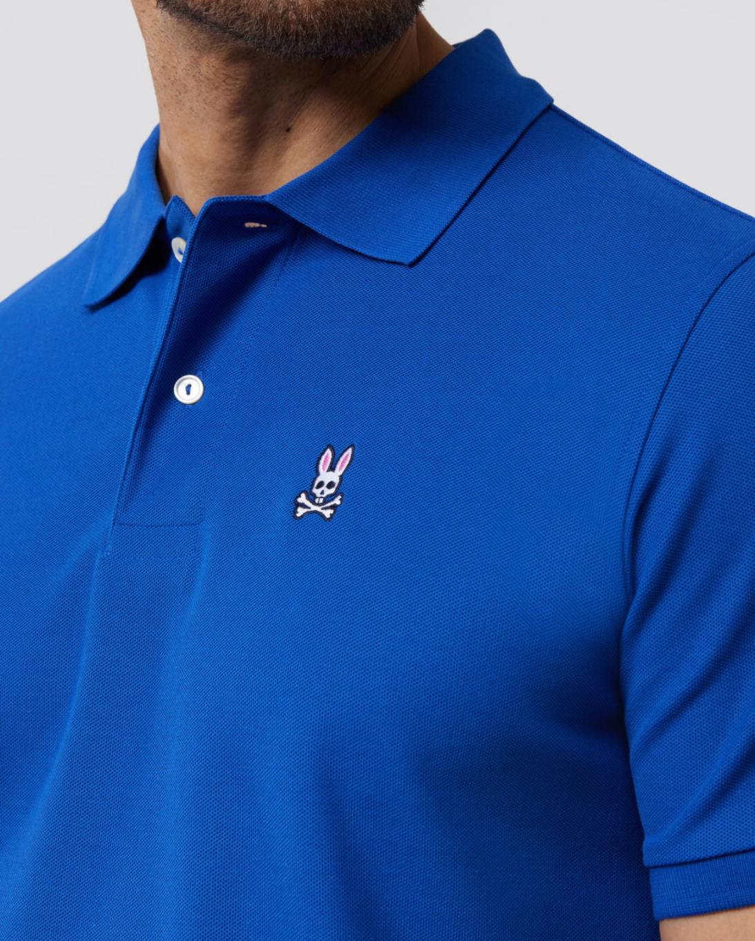 Tipo polo Hombre Psycho Bunny Azul Rey 100% Algodon Pique