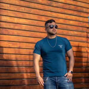 Azul Petroleo Cuello Redondo Team Wear - Golden Wear Colombia