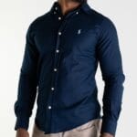 Camisa Hombre Azul Oscuro Clasico