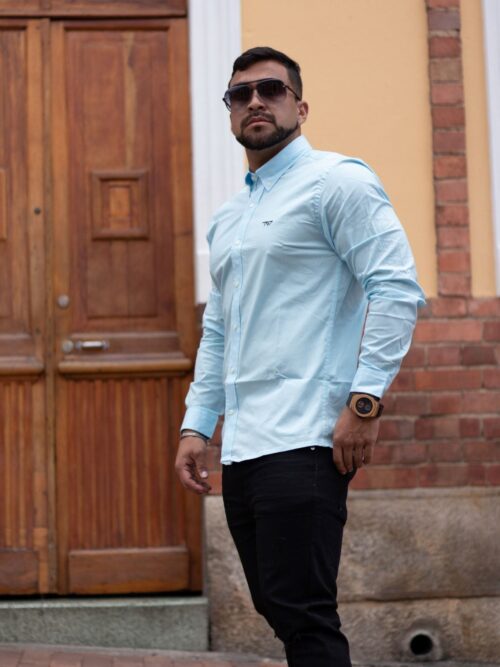Camisa Azul Cielo Team Wear - Golden Wear Colombia