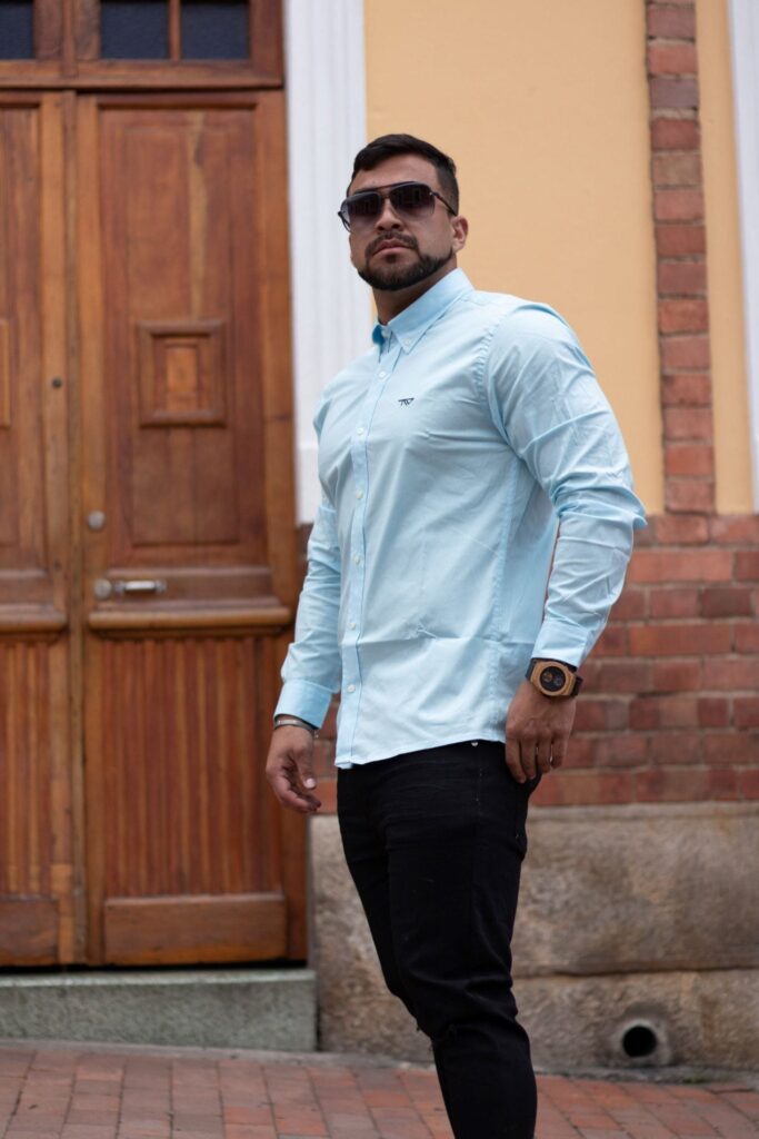 Camisa Azul Cielo Team Wear - Golden Wear Colombia