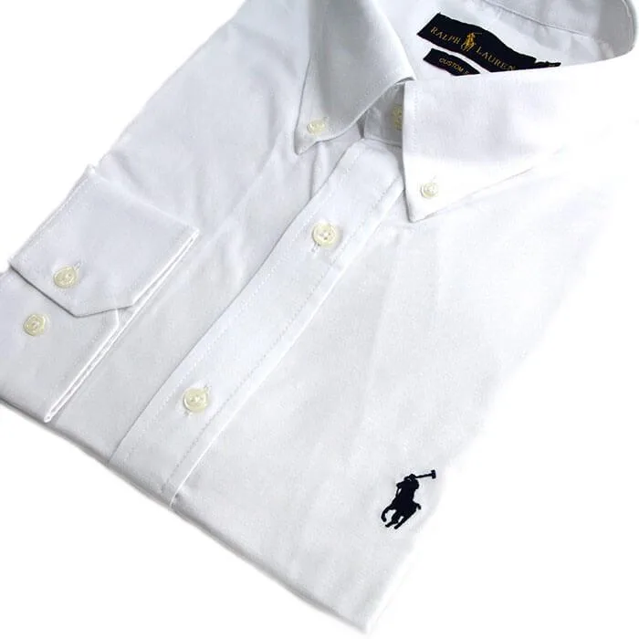 Camisa Hombre Blanca Polo Ralph Lauren Manga Larga Gran Producto Destacado , 100% Algodon - Golden Wear Colombia