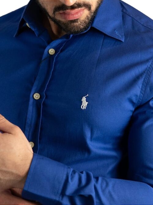Camisa Hombre Rain Azul Rey - Golden Wear Colombia