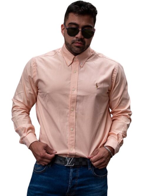 Camisa Hombre Rain Mandarina - Golden Wear Colombia