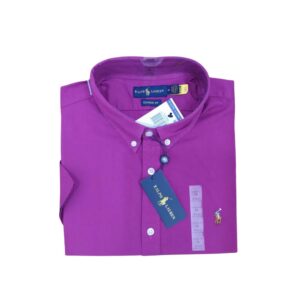 Camisa Hombre Rain Morada Manga Corta - Golden Wear Colombia