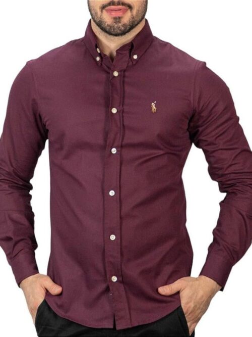 Camisa Hombre Rain Vinotinto - Golden Wear Colombia