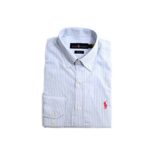Camisa Hombre Rayas Azules Delgadas - Golden Wear Colombia