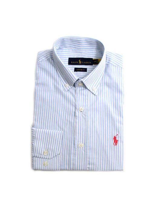 Camisa Hombre Rayas Azules Delgadas - Golden Wear Colombia