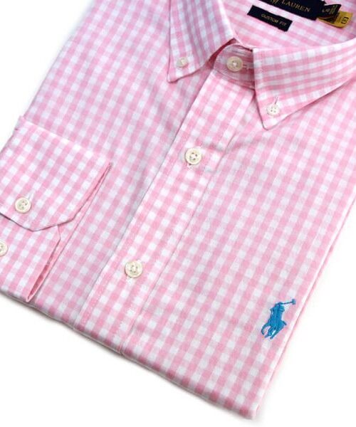 Camisa Hombre Rosada A Cuadros - Golden Wear Colombia