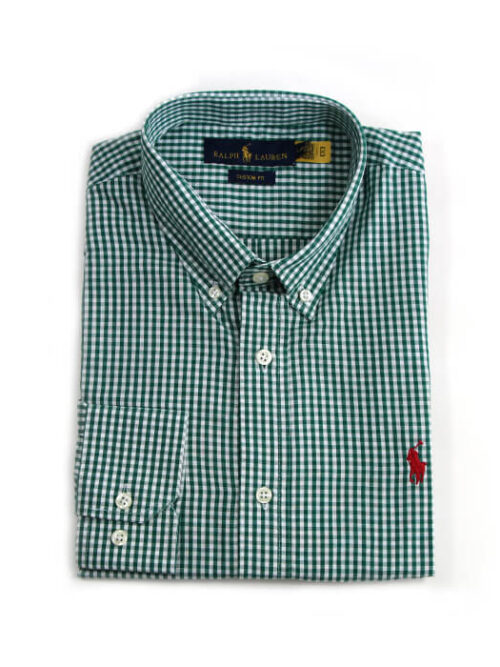 Camisa Hombre Verde A Cuadros - Golden Wear Colombia