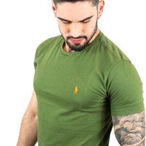 Camisa Hombre Verde Cuello Redondo - Golden Wear Colombia