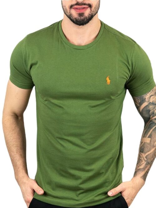 Camisa Hombre Verde Cuello Redondo - Golden Wear Colombia