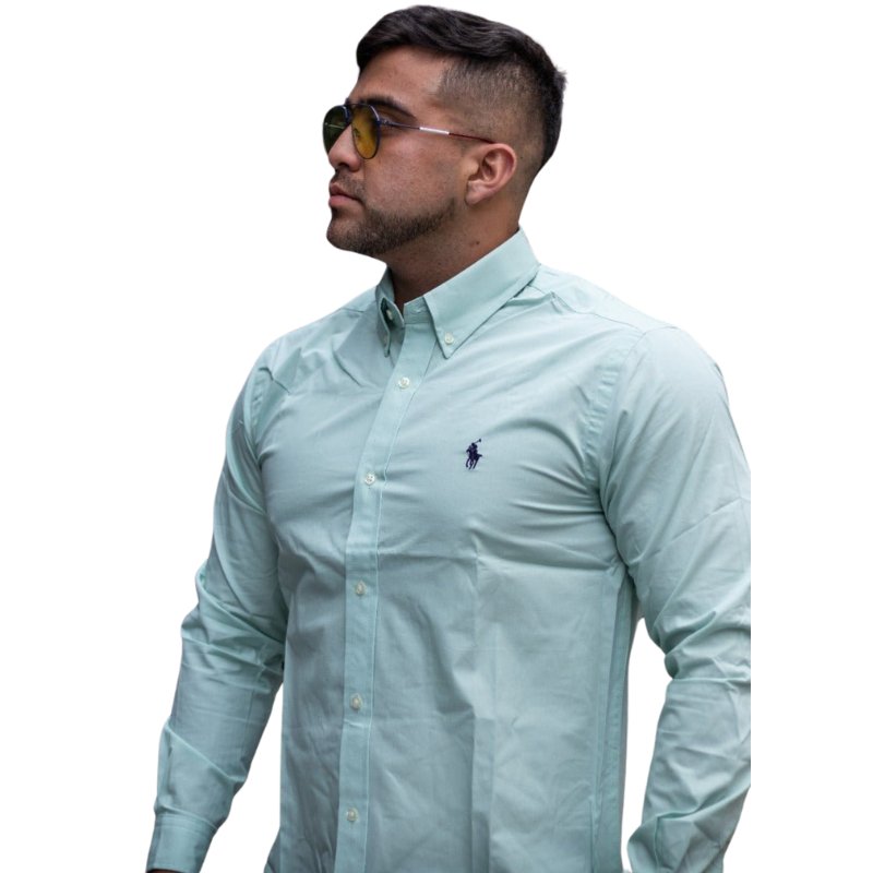Camisa Hombre Verde Menta