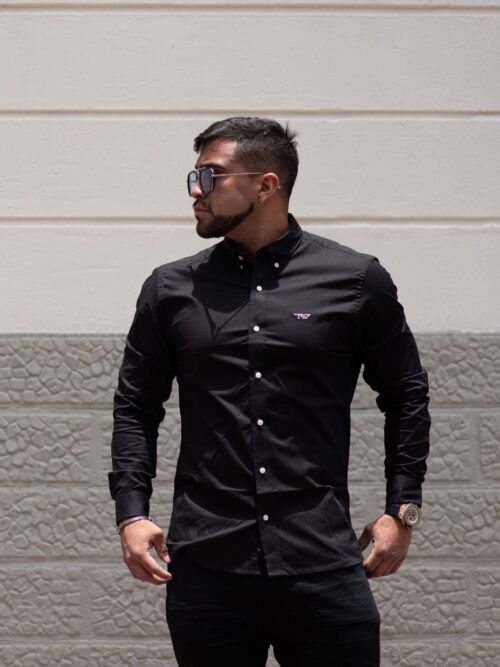 Camisa Negra Team Wear - Golden Wear Colombia