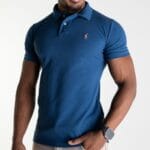 Camiseta Polo Rain Pique Hombre Azul Oscuro