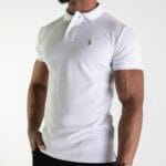 Camiseta Polo Pique Hombre Blanca Rain