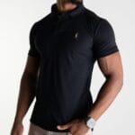 Camiseta Polo Rain Pique Hombre Negra