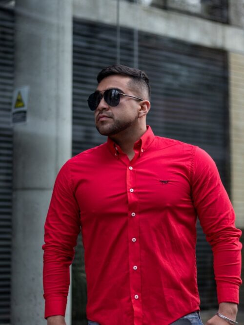 Camisa Roja Team Wear - Golden Wear Colombia