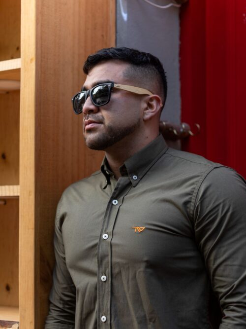 Camisa Verde Militar Team Wear - Golden Wear Colombia