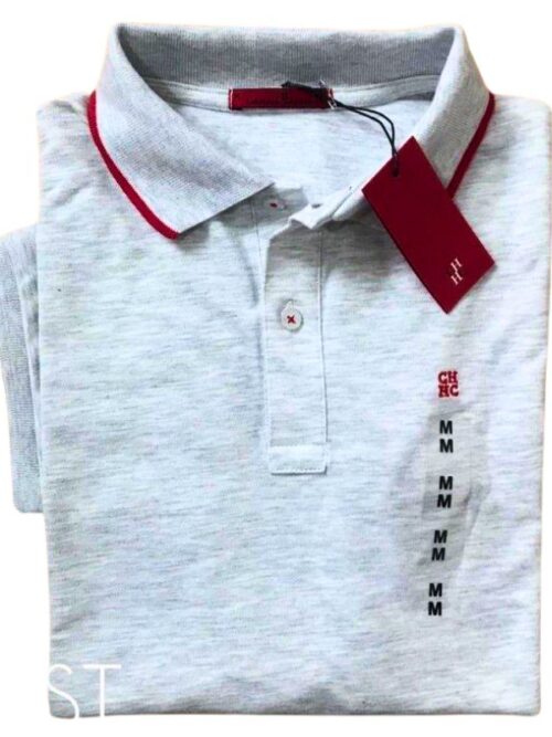 Camiseta Polo CH Pique Hombre Gris - Golden Wear Colombia