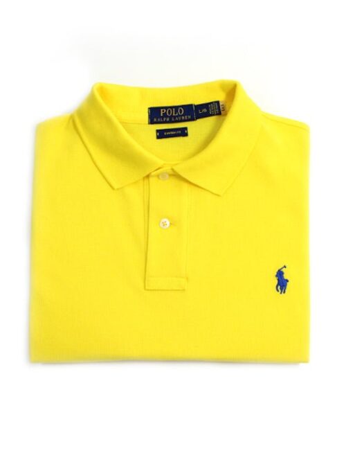 Camiseta Polo Pique Hombre Amarilla - Golden Wear Colombia