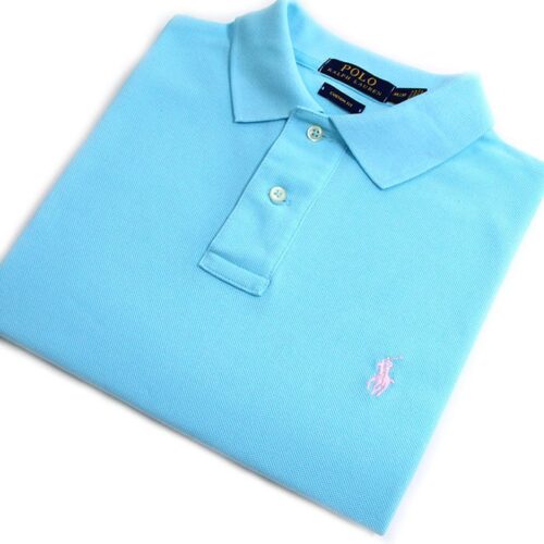 Camiseta Polo Pique Hombre Azul Cielo - Golden Wear Colombia