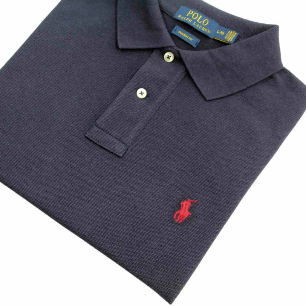 Camiseta Polo Pique Hombre Azul Oscuro - Golden Wear Colombia