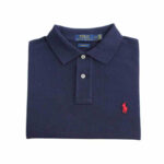 Camiseta Polo Pique Hombre Azul Oscuro
