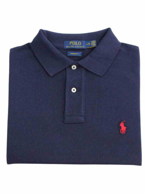Camiseta Polo Pique Hombre Azul Oscuro - Golden Wear Colombia