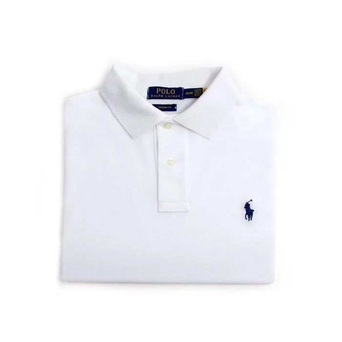 Camiseta Polo Pique Hombre Blanca - Golden Wear Colombia