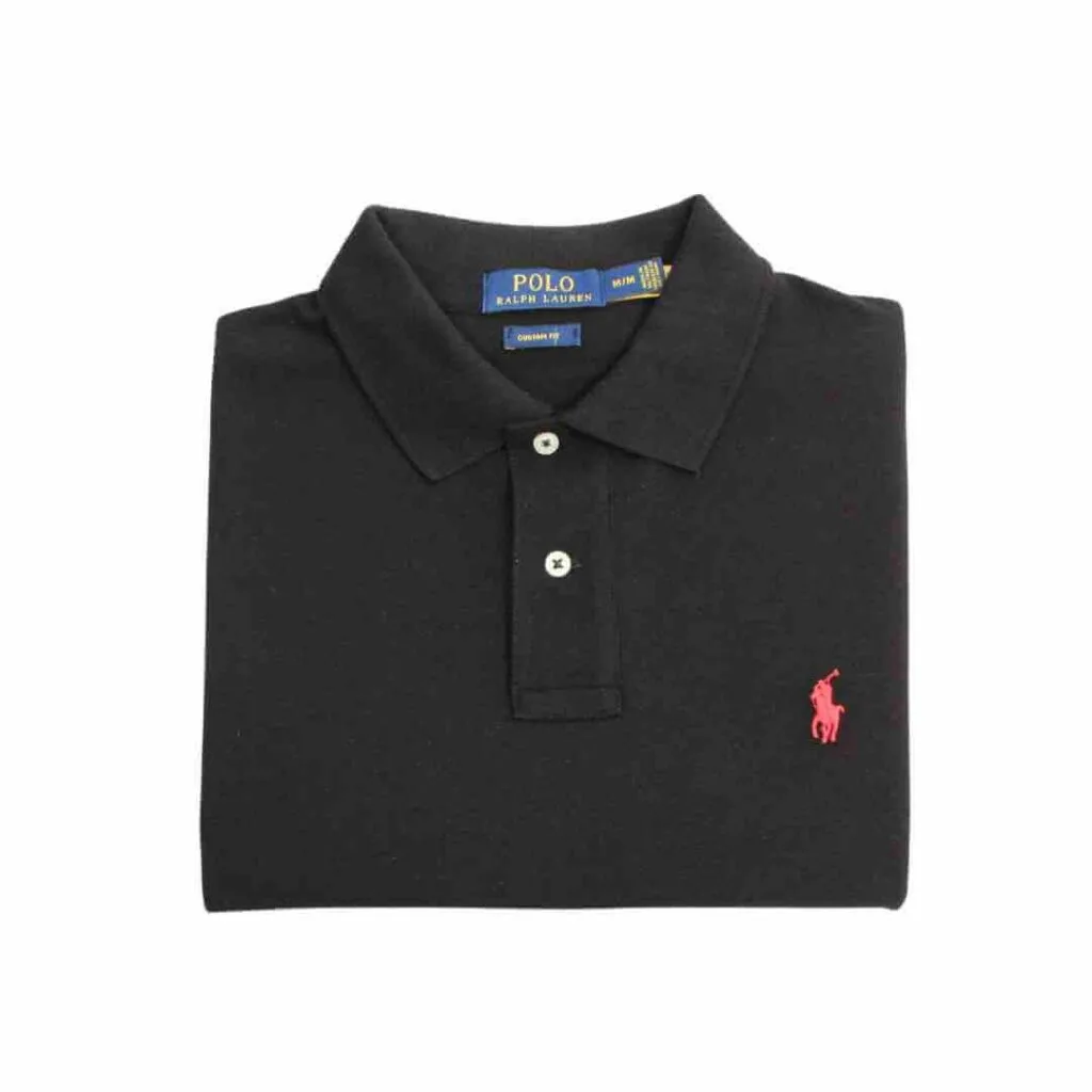 Camiseta Polo Pique Hombre Negra - Golden Wear Colombia