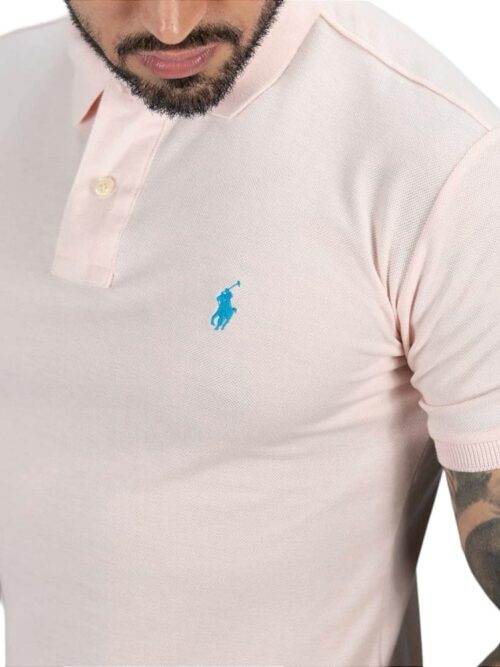 Camiseta Polo Pique Hombre Rosada - Golden Wear Colombia
