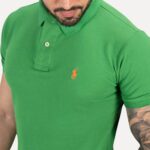 Camiseta Polo Pique Hombre Verde Brasil