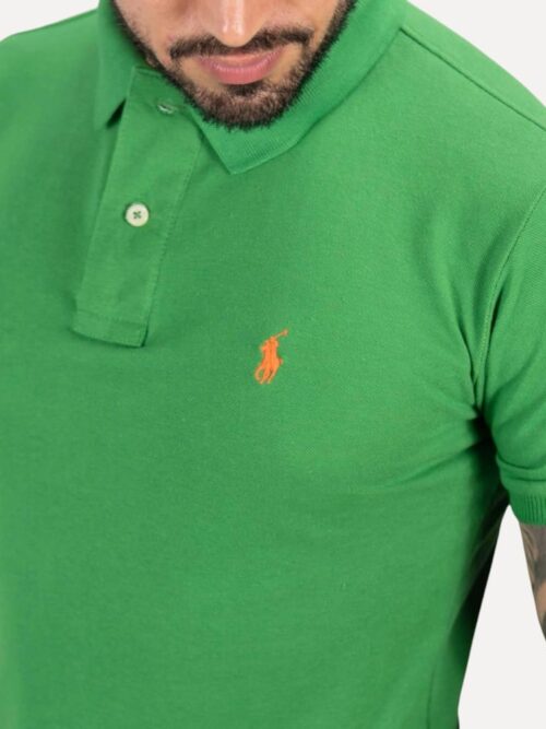 Camiseta Polo Pique Hombre Verde Brasil - Golden Wear Colombia