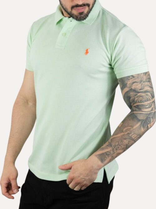 Camiseta Polo Pique Hombre Verde Menta - Golden Wear Colombia