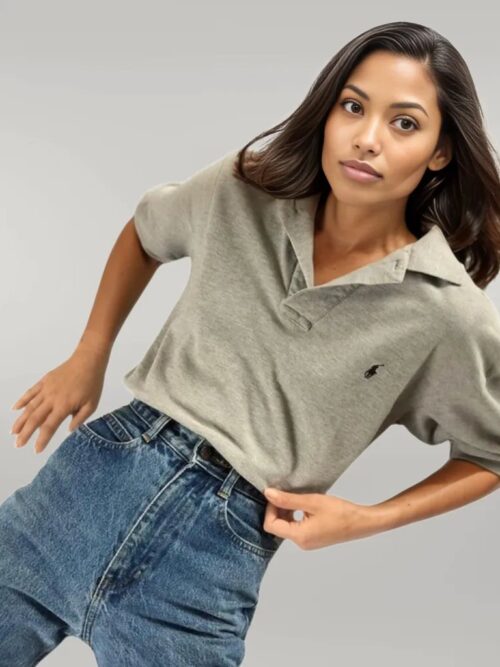 Camiseta Polo Pique Mujer Gris - Golden Wear Colombia