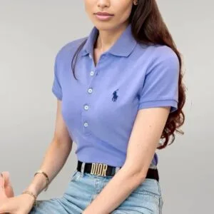 Camiseta Polo Pique Mujer Lila - Golden Wear Colombia