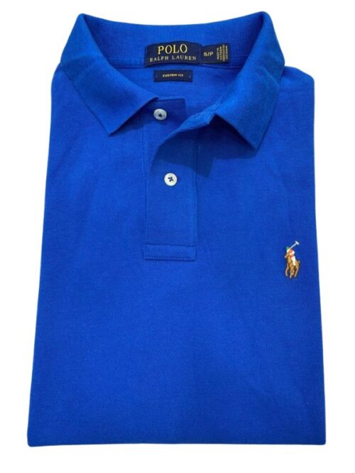Camiseta Polo Rain Pique Hombre Azul Rey - Golden Wear Colombia
