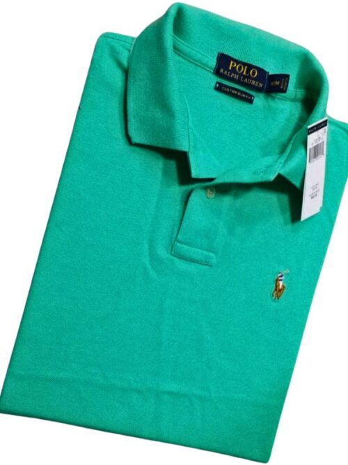 Camiseta Polo Rain Pique Hombre Verde Menta - Golden Wear Colombia