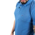 Camiseta Tommy Pique Hombre Azul Cielo