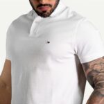 Camiseta Tommy Pique Hombre Blanca