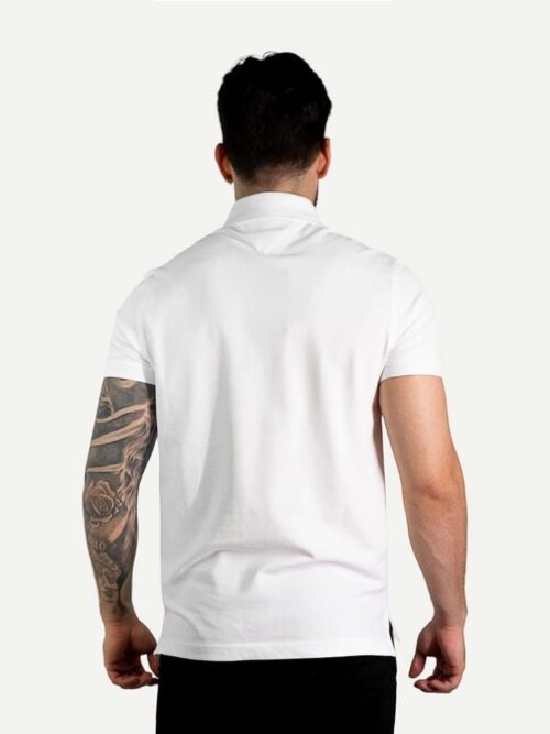 Camiseta Tommy Pique Hombre Blanca - Golden Wear Colombia