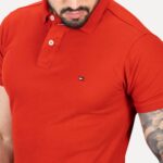Camiseta Tommy Pique Hombre Roja