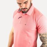 Camiseta Tommy Pique Hombre Rosa