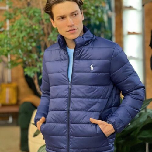 Chaqueta Acolchada Hombre Polo Azul Oscuro - Golden Wear Colombia