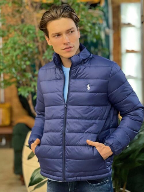 Chaqueta Acolchada Hombre Polo Azul Oscuro - Golden Wear Colombia