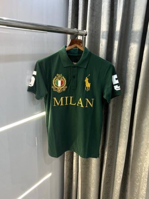 Camiseta Polo Pique Hombre MILAN RL RACING Verde