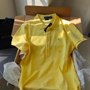 Camiseta Polo Pique Mujer Amarilla