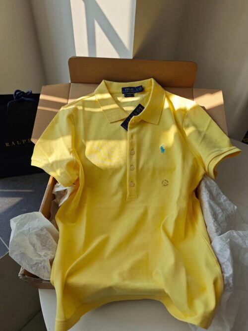 Camiseta Polo Pique Mujer Amarilla